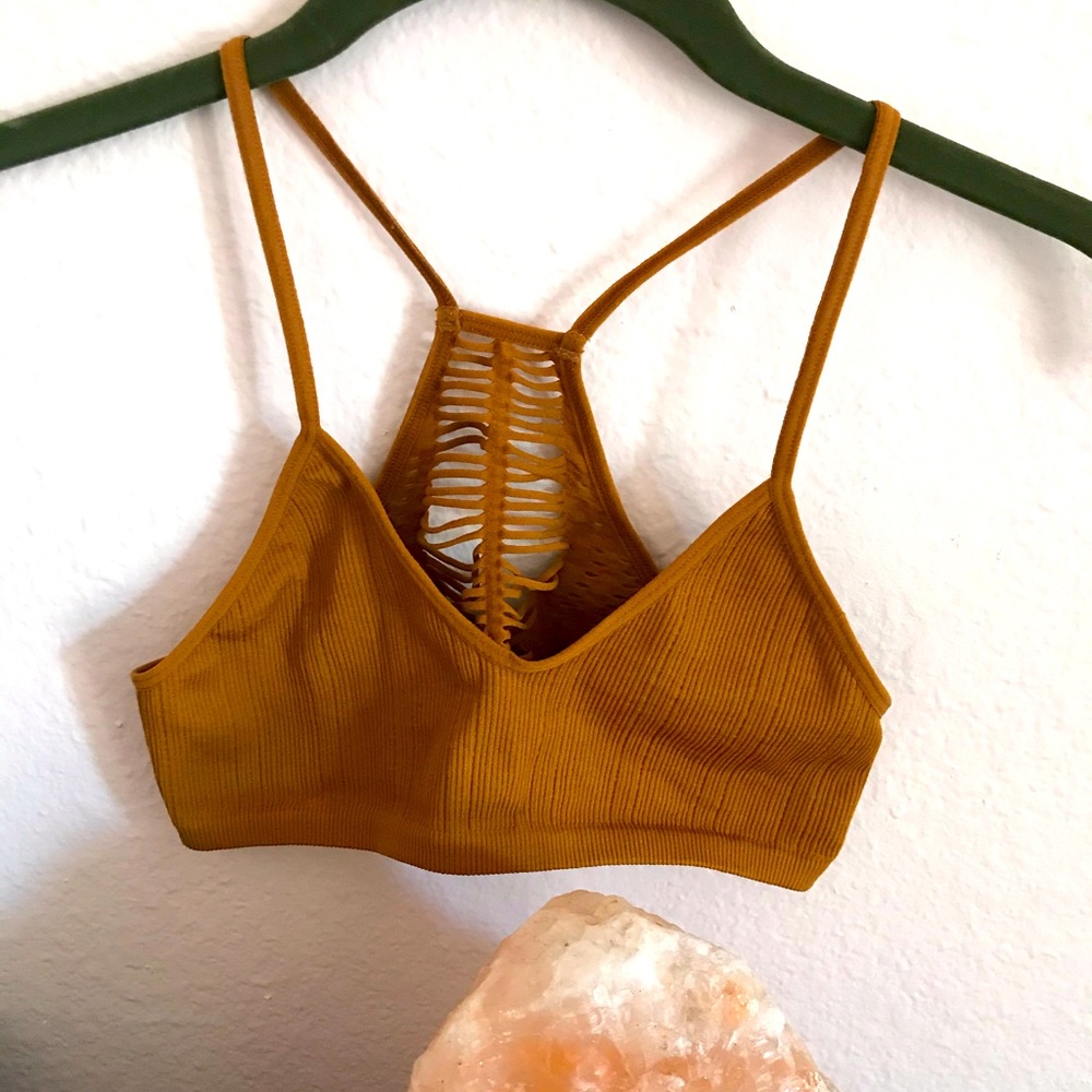 Love Loren bralette, xs/s, golden orange
